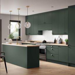 Premium Kitchens Ethos Matt Green Modern 4 Drawer Cabinet Front (H)715mm (W)497mm (T)18mm - thumbnail 3