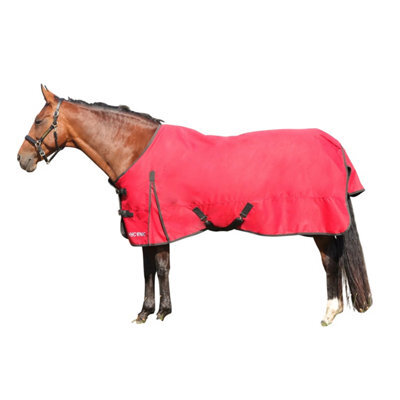 "Hyconic Standard-Neck 200G Horse Turnout Rug Red (4 9"")" - image 1