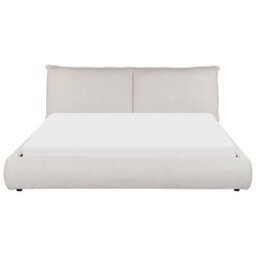 Beliani Bed Corduroy Vinay 180 X 200 Cm (Eu Super King) Light Beige - thumbnail 5