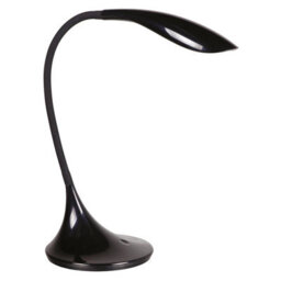 Black High Vision Touch Control Tabletop Led Lamp - Mains Powered Desk Light With Gooseneck Arm & 400 Lumen Illumination - H40Cm - thumbnail 3