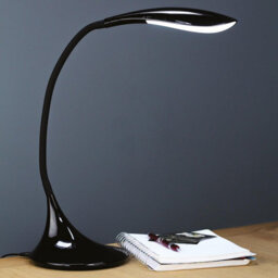 Black High Vision Touch Control Tabletop Led Lamp - Mains Powered Desk Light With Gooseneck Arm & 400 Lumen Illumination - H40Cm - thumbnail 2