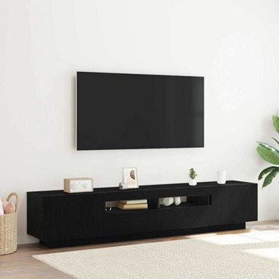 Walplus Tv Cabinet 2 Pcs Black 200 X 35 X 40 Cm Engineered Wood - image 1