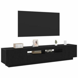 Walplus Tv Cabinet 2 Pcs Black 200 X 35 X 40 Cm Engineered Wood - thumbnail 3