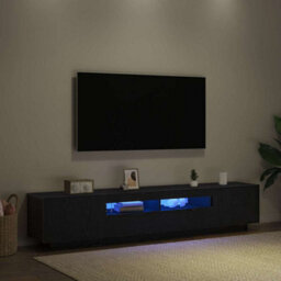 Walplus Tv Cabinet 2 Pcs Black 200 X 35 X 40 Cm Engineered Wood - thumbnail 4