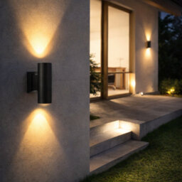 Billtix Outdoor Up Down Wall Light Ip65 Gu10 Matt Black Exterior Wall Light Waterproof Garden Porch Led Lighting - thumbnail 4