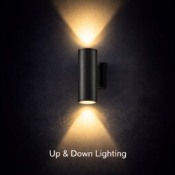 Billtix Outdoor Up Down Wall Light Ip65 Gu10 Matt Black Exterior Wall Light Waterproof Garden Porch Led Lighting - thumbnail 2