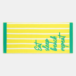 Ohs Eat Sleep Slogan Beach Towel Bath Travel Quick Dry Microfibre Absorbent - thumbnail 3