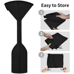 Waterproof Cover For Outdoor Terrace Warmer, Round, 86.36X86.36X241.3Cm, Black - thumbnail 5