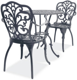 Centurion Supports Bangui Grey Garden And Patio Table And 2 Chairs Cast Aluminium Bistro Set - thumbnail 8