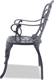 Centurion Supports Bangui Grey Garden And Patio Table And 2 Chairs Cast Aluminium Bistro Set - thumbnail 6
