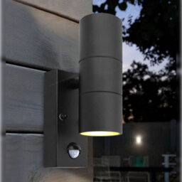 Long Life Lamps Company Black Double Outdoor Wall With Pir Movement Sensor Stainless Steel Zlc038Dsen - thumbnail 7