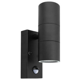Long Life Lamps Company Black Double Outdoor Wall With Pir Movement Sensor Stainless Steel Zlc038Dsen - thumbnail 1
