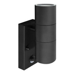 Long Life Lamps Company Black Double Outdoor Wall With Pir Movement Sensor Stainless Steel Zlc038Dsen - thumbnail 3