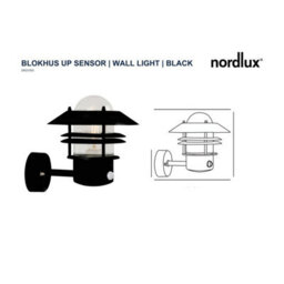Nordlux Blok Outdoor Metal Wall Light Motion Sensor Black,mains - thumbnail 3