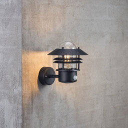 Nordlux Blok Outdoor Metal Wall Light Motion Sensor Black,mains - thumbnail 1