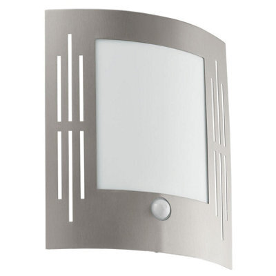 Eglo 88144 City External Security Light With Pir Movement Sensor (Stainless Steel)