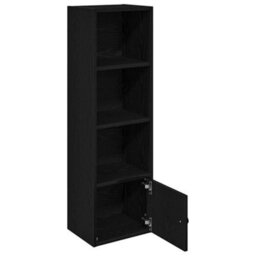 Berkfield Durable Bookcase Black Oak 31X24X102 Cm Engineered Wood - thumbnail 4