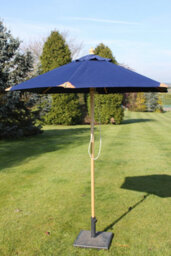 Garden Market Place The Garden Marketplace 2M Premium Hardwood Garden Parasol Umbrella Navy Blue - thumbnail 3