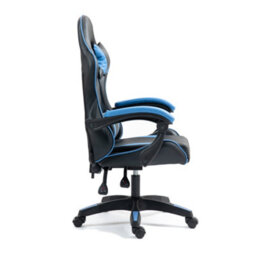 Home Treats Gaming Chair Blue Recliner With Adjustable Height Lumbar Support Padded Cushion Racing Bucket Seat - thumbnail 2