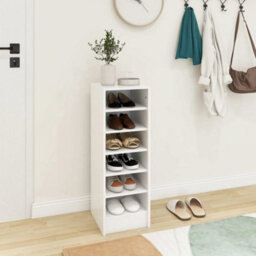 Berkfield Shoe Cabinet White 31.5X35X90 Cm Engineered Wood - thumbnail 5