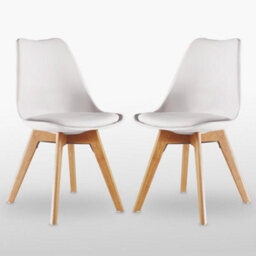 Life Interiors Halo Round Dining Set With Black Table And 2 White Chairs - thumbnail 4