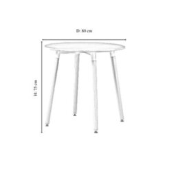 Life Interiors Halo Round Dining Set With Black Table And 2 White Chairs - thumbnail 8
