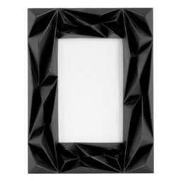 Orsina Prisma Black 4X6 Photo Frame, Geometric Wire Design With Matte Black Finish, Freestanding Or Wall-Mounted