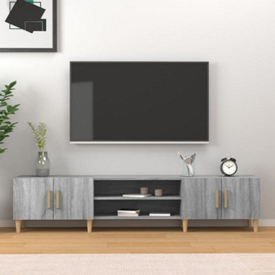 Vidaxl Tv Cabinet Grey Sonoma 180X31.5X40 Cm Engineered Wood - image 1