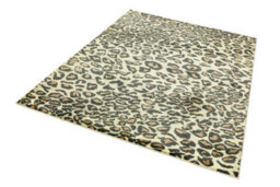 Leopard Beige Modern Animal Easy To Clean Living Room Bedroom & Dining Room Rug-80Cm X 150Cm - thumbnail 4