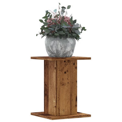 Walplus Plant Stands 2 Pcs Old Wood 30X30X40 Cm Engineered Wood - image 1