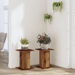 Walplus Plant Stands 2 Pcs Old Wood 30X30X40 Cm Engineered Wood - thumbnail 3