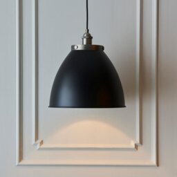 Luminosa Lighting Luminosa Franklin Single Pendant Ceiling Lamp, Aged Pewter Plate, Matt Black Paint - thumbnail 5