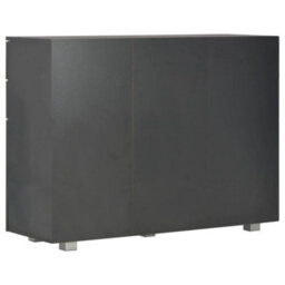 Berkfield Sideboard High Gloss Black 107X35X76 Cm - thumbnail 5