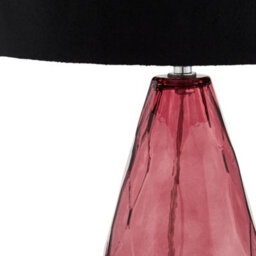 Litecraft Parma Plum 1 Light Ripple Effect Glass Table Lamp - thumbnail 7
