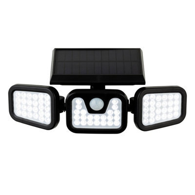 Luminosa Lighting Luminosa Avenue Led Solar Security Wall Light With Pir Black Ip44
