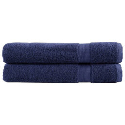 Berkfield Premium Towels Solund 2Pcs Navy Blue 100X200Cm 600Gsm - thumbnail 1
