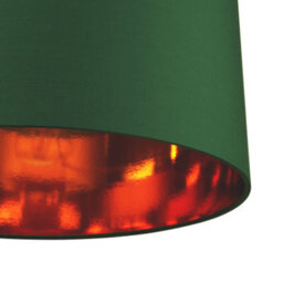 Happy Homewares Modern Forest Green Cotton 16 Floor/pendant Lamp Shade With Shiny Copper Inner - thumbnail 7