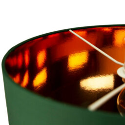 Happy Homewares Modern Forest Green Cotton 16 Floor/pendant Lamp Shade With Shiny Copper Inner - thumbnail 3