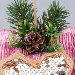 Shatchi Pink Burgundy Heart 16.5Cm - Christmas Tree Hanging Decorations Ornaments Fairy Tale Themed,3Pcs - thumbnail 6