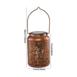 Solar Powered Led Morrocan Lantern Hanging Lamp Outdoor Garden Mushroom Light - thumbnail 2
