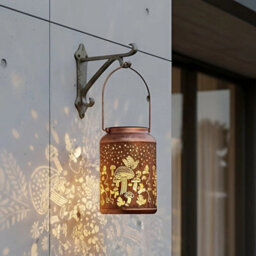 Solar Powered Led Morrocan Lantern Hanging Lamp Outdoor Garden Mushroom Light - thumbnail 6
