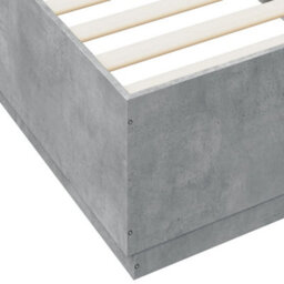 Berkfield Bed Frame Without Mattress Concrete Grey 100X200 Cm - thumbnail 7