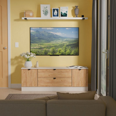 Varese Matt Kashmir Tv Stand With 2 Drawers, (H)49.5Cm X (W)144.2Cm X (D)40Cm - image 1