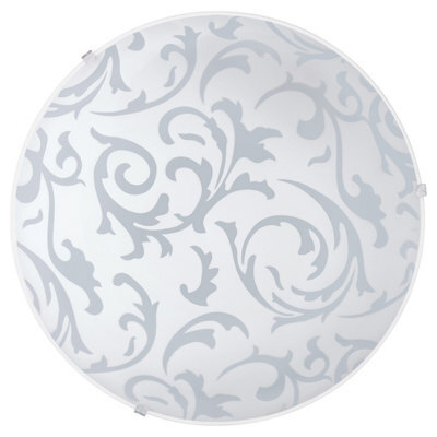 Elegant White Wall Flush Ceiling Light With Satin Glass Shade - image 1