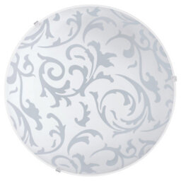 Elegant White Wall Flush Ceiling Light With Satin Glass Shade - thumbnail 1