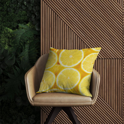 Warren Reed Designer Vibrant Lemons Outdoor Cushion 60Cm X 60Cm