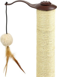 "25"" Cats Scratcher With Soft Smooth Plush Carpet - Kitten Scratch Post Indoor With Sisal Pole - With Playful Cat Track Toy Balls" - thumbnail 5