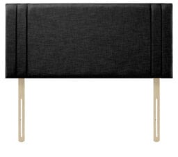 "Slumbre Rio Turin Linen 2Ft6 Small Single 20"" Headboard -  Black"