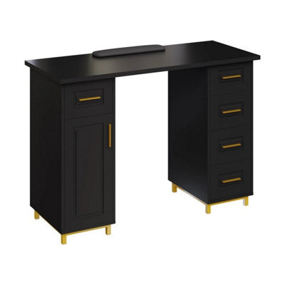 Pro Manicure Table Nail Beauty Salon Station Technician Storage Desk W/ 5 Drawer - image 1