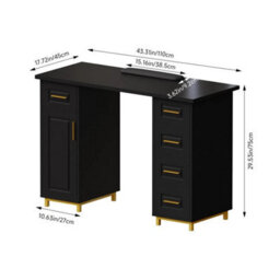 Pro Manicure Table Nail Beauty Salon Station Technician Storage Desk W/ 5 Drawer - thumbnail 2